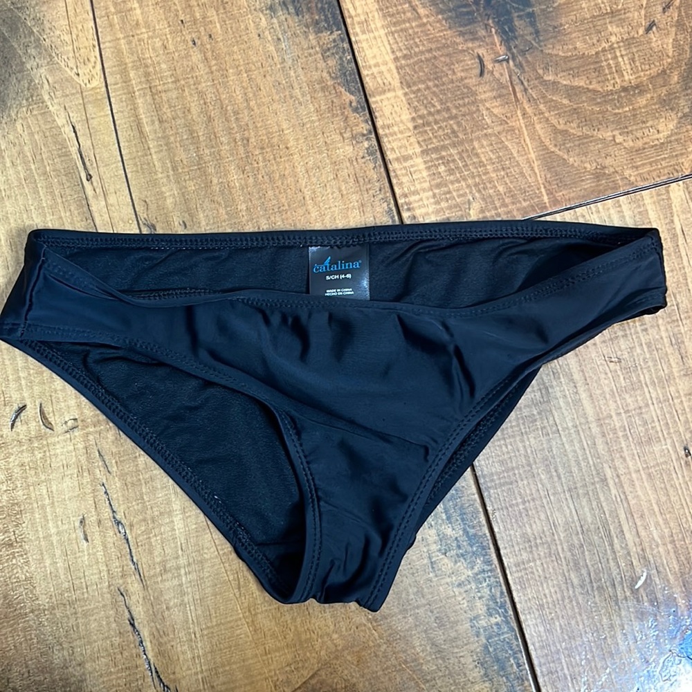 Catalina black swim bottoms size small 4-6